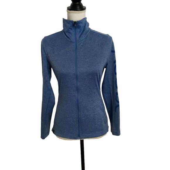 OGIO Womans Size XS Adobe Logo Heather Blue Full Zip Athleisure Long Sleeve Top - Picture 13 of 13